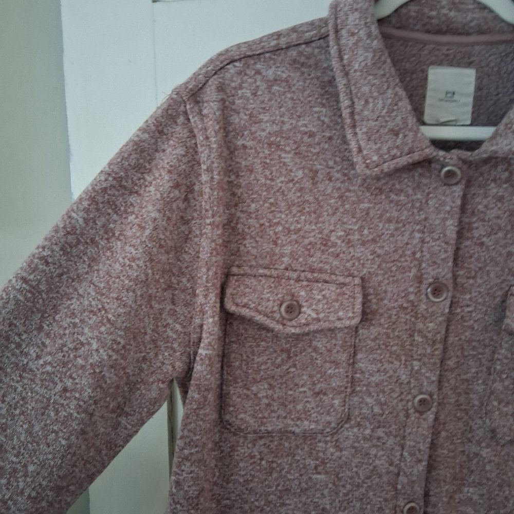 Thread & Supply Praline Color Button-Up Fleece Shirt Shacket Jacket Sz XL - Picture 4 of 15